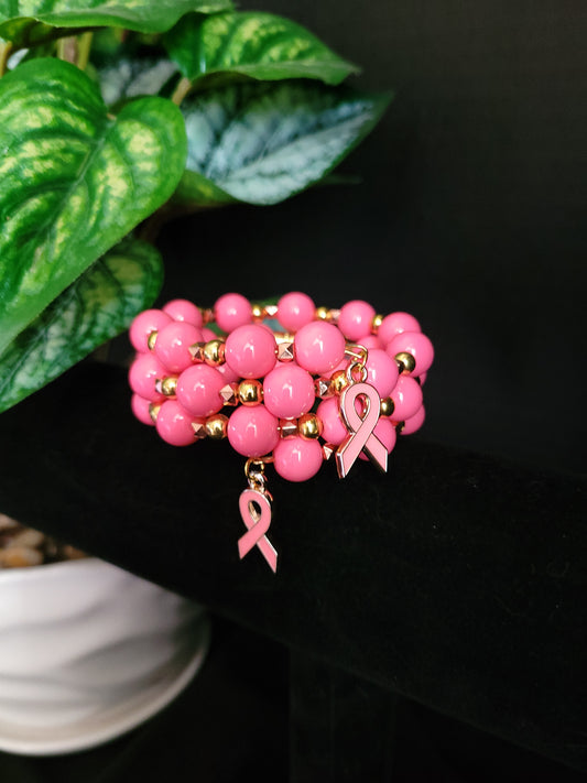 Breast Cancer Awareness - Wrap Bracelet